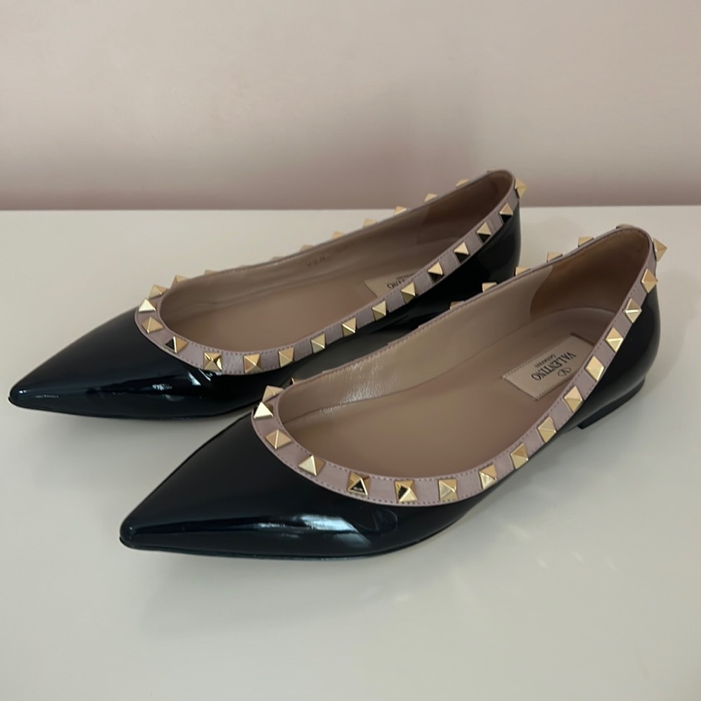 Valentino Garavani Rockstud Flats Luxury Designer